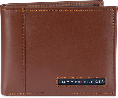 Tommy Hilfiger Cartera Passcase para hombre con ventana de identifi...