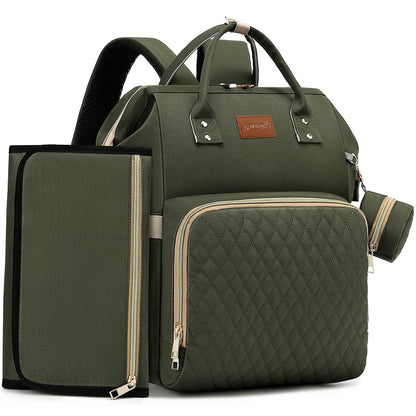 ROSEGIN Mochila para pañales con cambiador, funda para chupete, bol...