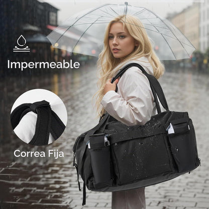 Bolsa de gimnasio Kookoomia con compartimento para zapatos y bolsil...
