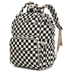 GAIVP mochila de pañales para bebe, negro, rojo (Checkered Black),...