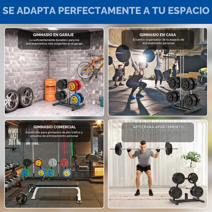 Kipika Soporte para árbol de placas de pesas, soporte para pesas de...