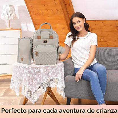 Dikaslon Mochila para pañales con cambiador portátil, artículos ese...