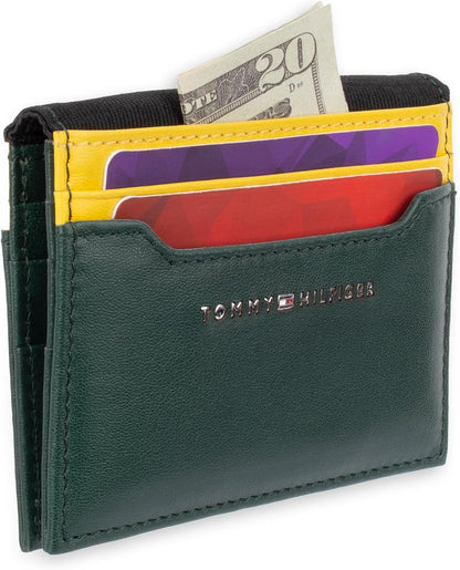 Tommy Hilfiger Cartera Passcase para hombre con ventana de identifi...