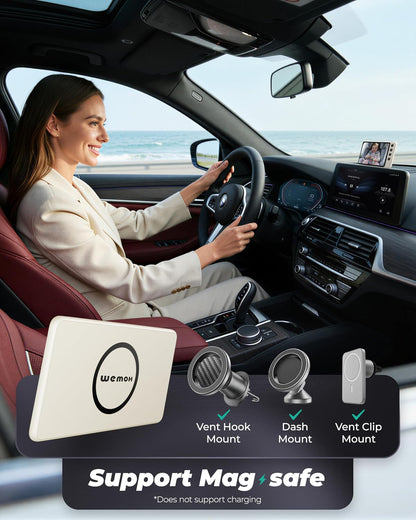 WEMOH Cámara magnética doble para coche para 2 bebés con monitor IP...