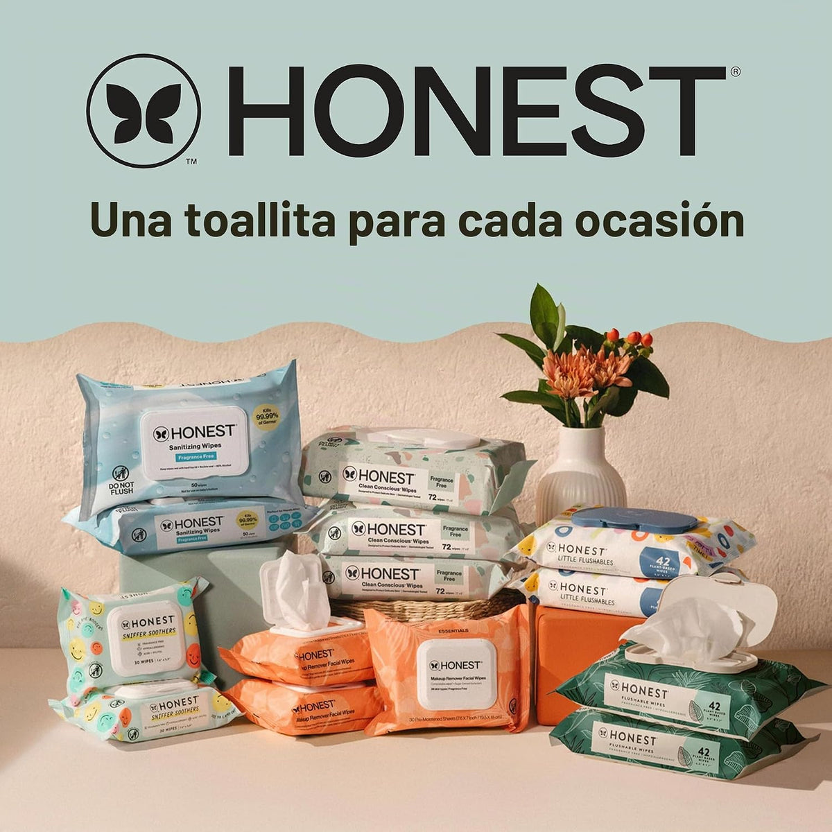 The Honest Company - Toallitas limpiadoras para bebé con 99% de agu...