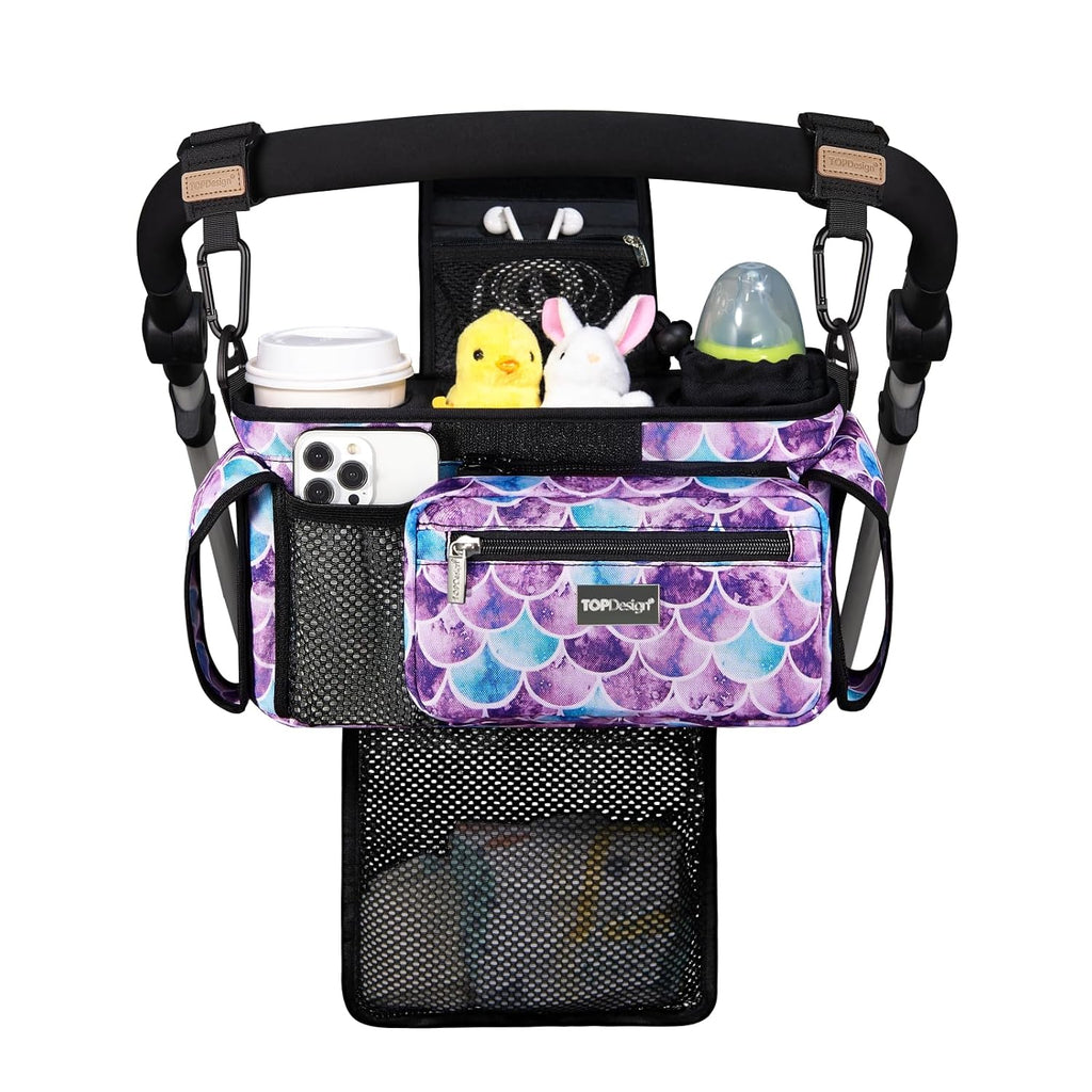 TOPDesign Organizador universal para cochecito de bebé, carrito de...