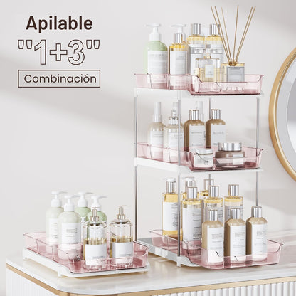 Delamu Organizadores y almacenamiento multiusos de 2 niveles para d...