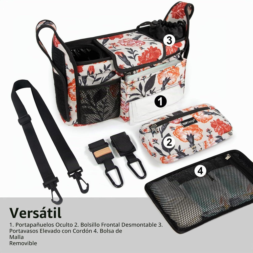 TOPDesign Organizador universal para cochecito de bebé, carrito de...