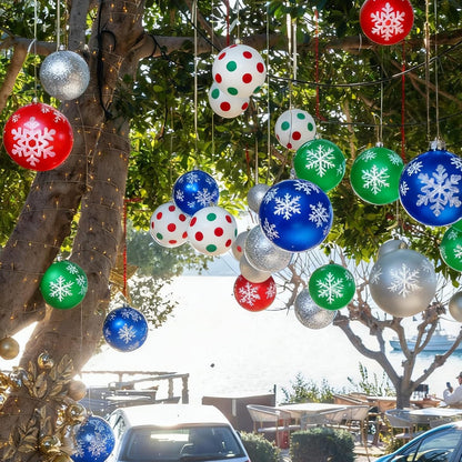 Huoety Bolas inflables de adornos de Navidad de 9 pulgadas, decorac...