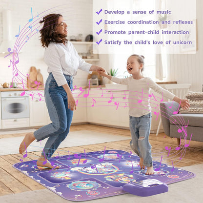 GirlsHome Almohadilla de baile electrónica iluminada, juguete de re...