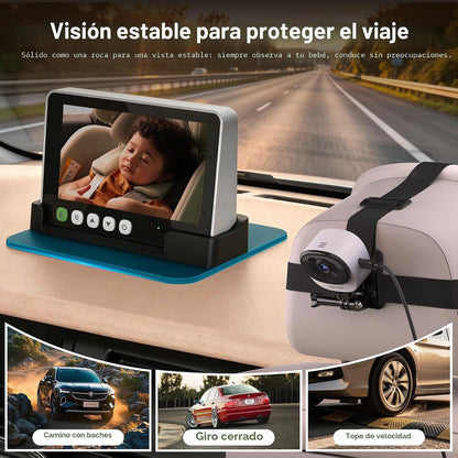 Bonoch Cámara para Coche de Bebé de 5" 1440P, Monitor más Claro, Vi...
