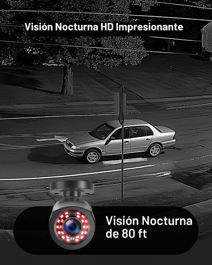 ZOSI Sistema de cámara de seguridad para el hogar de 8 canales para...