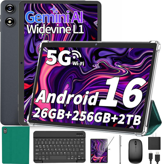 2026 Android 16 Tablet con teclado - Tableta electrónica de 10 pulg...