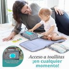 Kopi Baby Cambiador de pañales portátil, bolsillo de toallitas, fle...