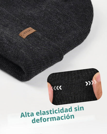 FURTALK Gorro para Hombres y Mujeres con Puños Tejido Grueso Unisex...