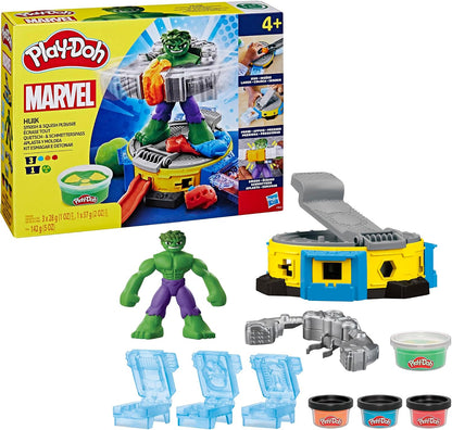 Play-Doh Marvel Hulk Smash &amp; Squish - Juego para niños con figu...