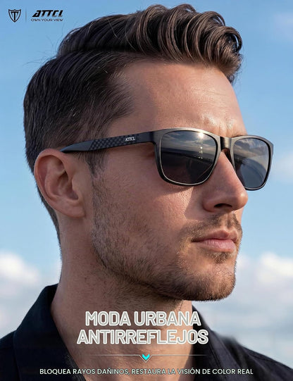 ATTCL Gafas de sol polarizadas para hombre Al-Mg Metal ultraligeras...
