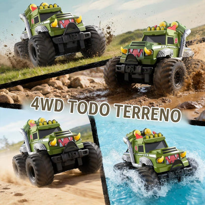 Calefwe Coche anfibio de control remoto 3 en 1, barco RC, pistola d...