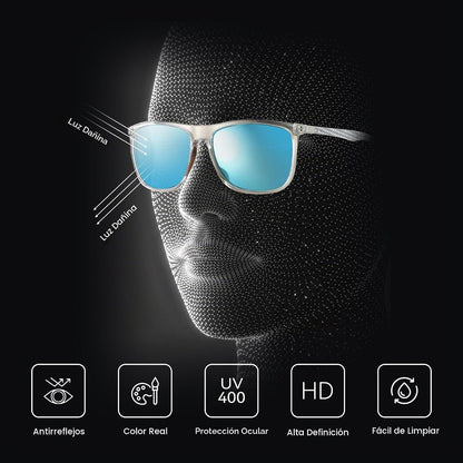 ZENOTTIC Gafas de sol polarizadas cuadradas para hombre, ultraliger...