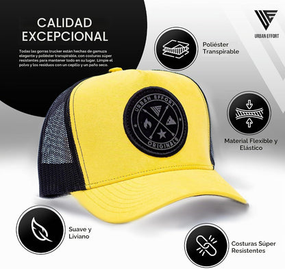 Urban Effort Trucker Hat para hombre – Gorra de béisbol con parte t...