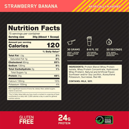 Optimum Nutrition Estándar dorado 100% Proteína de Suero de Leche e...