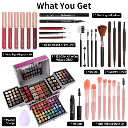 Set de regalo de maquillaje para mujeres y niñas, kit de maquillaje...