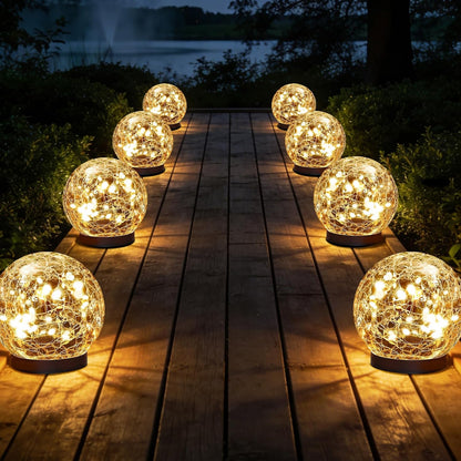 JKIMK Luces solares de globo para exteriores, impermeables, bolas s...