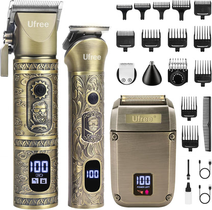 Ufree Cortapelos para hombres, recortador de barba, afeitadora de l...