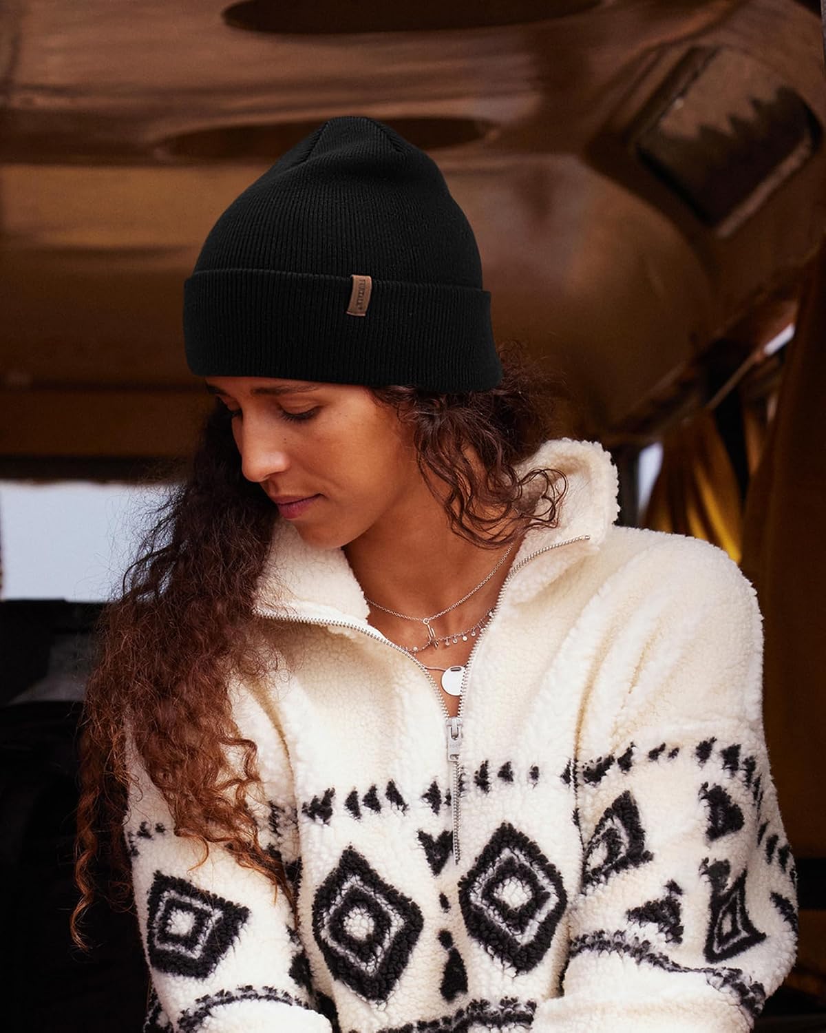 FURTALK Gorro para Hombres y Mujeres con Puños Tejido Grueso Unisex...