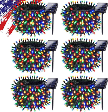 KAQ Paquete de 600 luces solares LED para exteriores, impermeables...