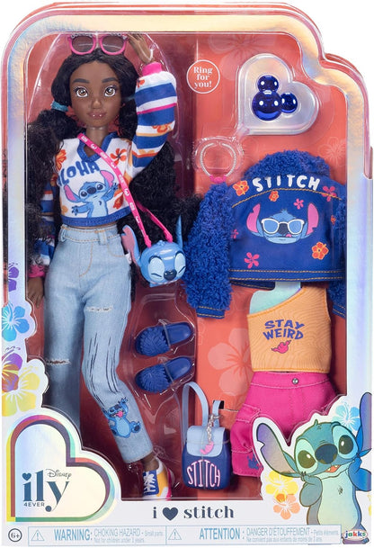 Disney ILY 4EVER Muñecas de Moda Cabello Oscuro Stitch 11.5" de...