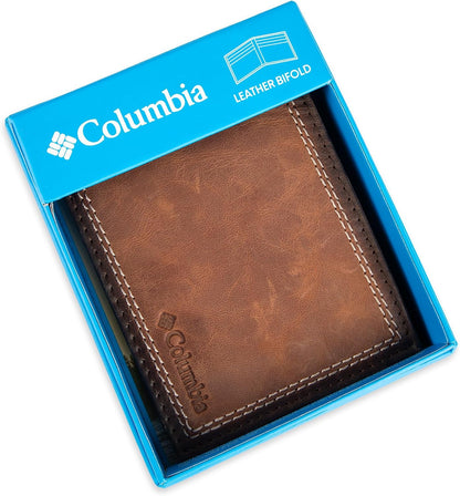 Columbia Billetera plegable delgada RFID para hombre con ventana de...