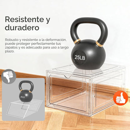Pinkpum Caja de almacenamiento de zapatos duros mejorada, paquete d...