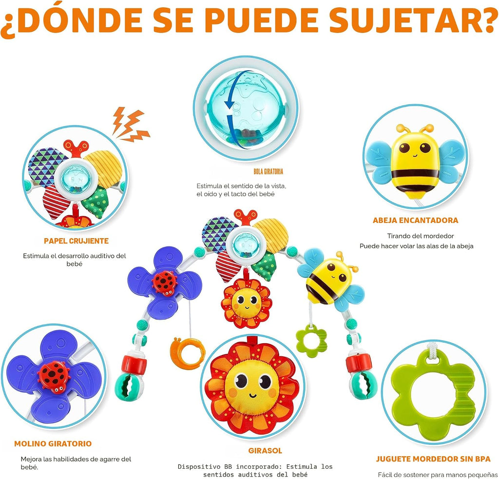 Lynncare Juguetes de moisés ajustable para bebés y niños pequeños,...