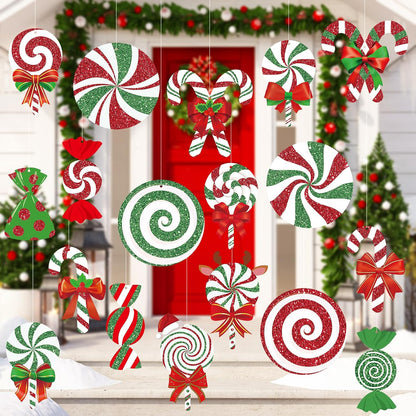 18 piezas de decoraciones de Navidad para exteriores, adornos de pa...