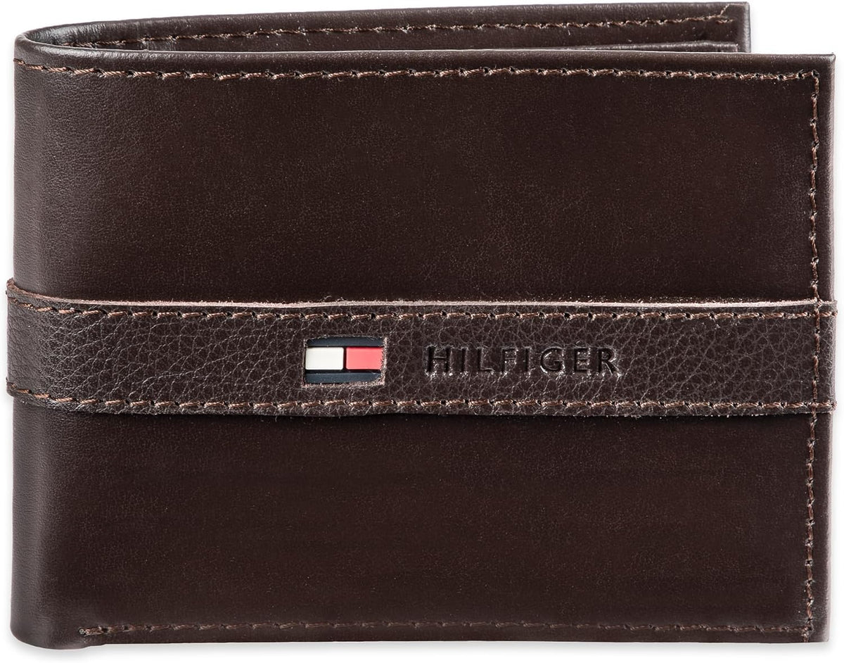 Tommy Hilfiger Cartera Passcase para hombre con ventana de identifi...