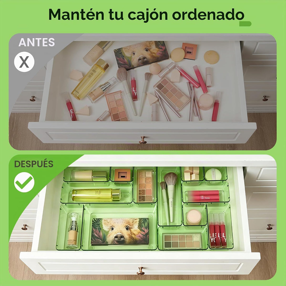 Vtopmart Paquete de 25 organizadores de cajones de plástico con | O...