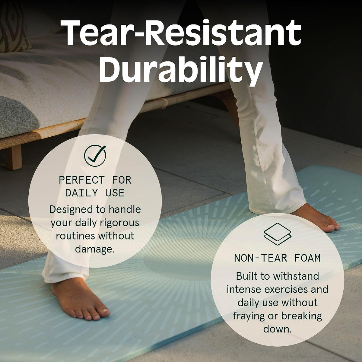 Retrospec Solana - Tapete de yoga grueso de 1\/2 pulgada antidesliz...