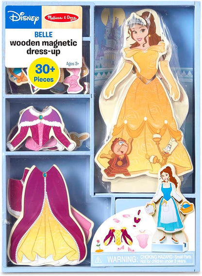 Melissa &amp; Doug Disney Belle - Juego de muñecas magnéticas de ma...