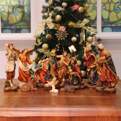 Zayton Juego de belenes de Navidad con figuras de 8 pulgadas, 11 pi...