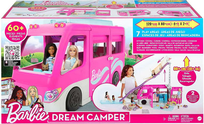 Barbie DreamCamper Playset y accesorios de camping | Incluye tobogá...