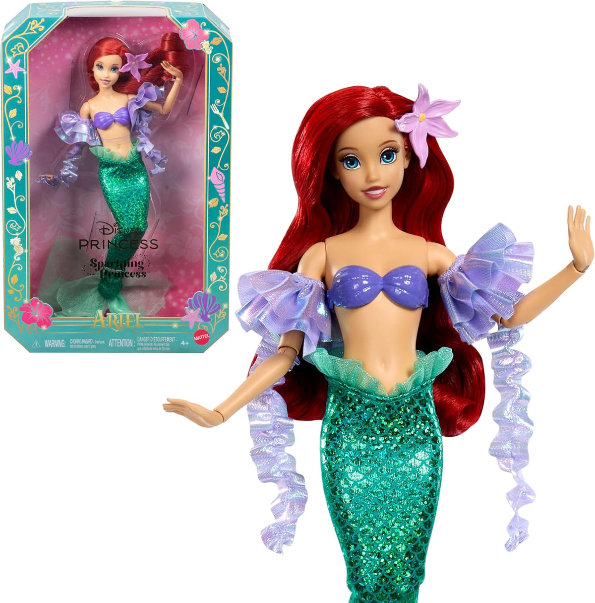 Mattel Disney Princesa Sirena Ariel Sparkling Collector Fashion Dol...