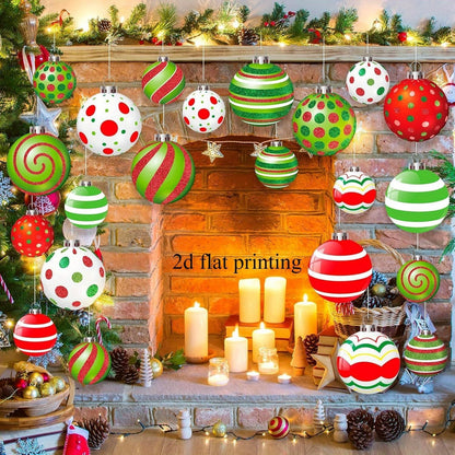 6 adornos colgantes de bolas de Navidad grandes, bolas decorativas...