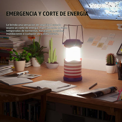 Lichamp Linterna LED de camping, paquete de 4 linternas alimentadas...