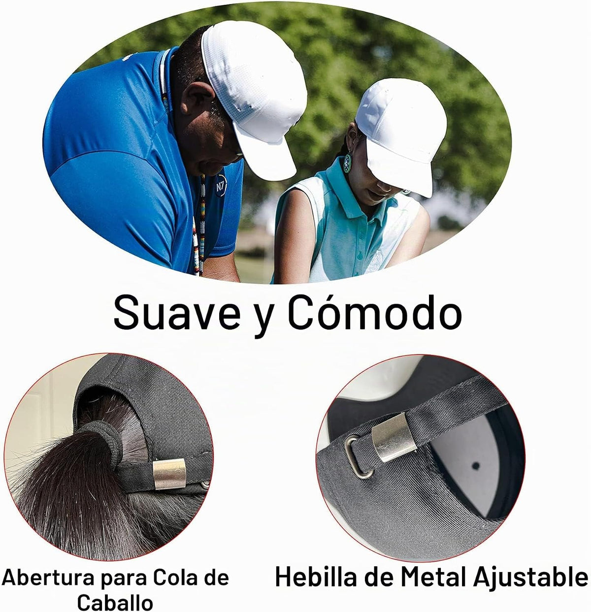 PFFY 2 paquetes de gorra de béisbol Golf Dad Hat para hombres y muj...