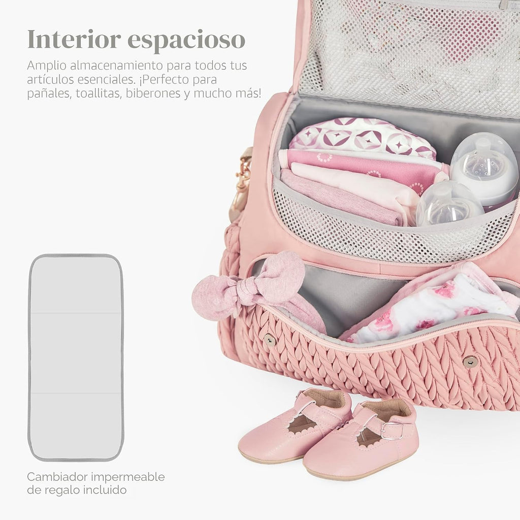 Hannah &amp; Sophia Belle - Mochila y bolsa de pañales convertible...