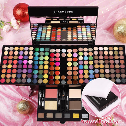 CHARMCODE Kit de maquillaje cosmético de 190 colores, combinación d...