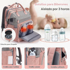 DERJUNSTAR Mochila para pañales \u2013 Bolsa de pañales de gran cap...