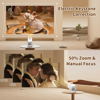 Mini proyector con soporte 4K, proyector portátil de corto alcance...
