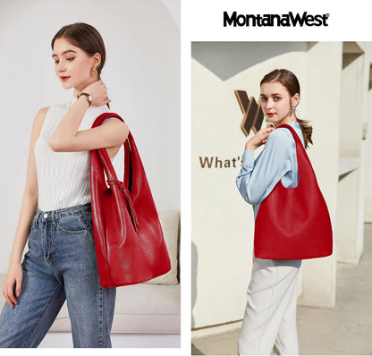 Montana West Bolsos estilo hobo holgados para mujer, bolsos de homb...